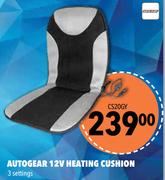 Autogear 12V Heating Cushion 3 Settings CS20GY
