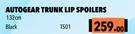 Autogear Trunk Lip Spoiler 132cm (Black) TS01