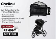 Chelino Lyly Deluxe Camp Cot + Urban Ride Stroller