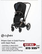 Cybex Priam Gen 4 Gold Frame With Seat Pack