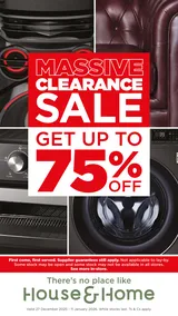 House & Home : Massive Clearance Sale (27 December - 11 January 2026)