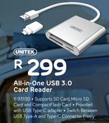 Unitek All-In-One USB 3.0 Card Reader Y9313 D
