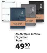 A5 A6 Week To View Organsier-Each