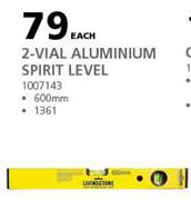 Livingstone 2-Vial Aluminium Spirit Level