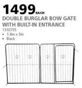 Double Burglar Bow Gate With Built In Entrance 1310735