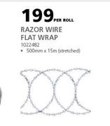 Razor Wire Flat Wrap 102248-Per Roll