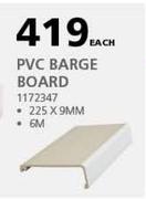 PVC Barge Board-225 x 9MM Each