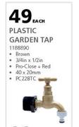 Plastic Garden Tap-Each