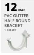 PVC Gutter Half Round Bracket-Each
