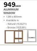 ROBMEG Steel Aluminium Window-1200 x 900mm 