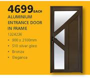 ROBMEG Steel Aluminium Entrance Door In Frame-900 x 2100mm