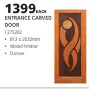 Swartland Entrance Carved Door-813 x 2032mm 