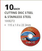 Tork Craft Cutting Disc Steel & Stainless Steel-115 x 1.0 x 22.2mm Each