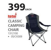 Totai Classic Camping Chair 132100-Each