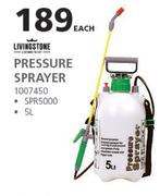 Livingstone 5Ltr Pressure Sprayer 1007450-Each
