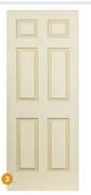 Swartland Deep Moulded Doors 6 Panel Colonist-813 x 2032mm