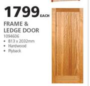Swartland Frame & Ledge Door-813 x 2032mm