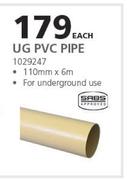 Marley UG PVC Pipe-Each
