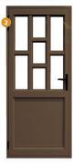 Aluminium Doors Staggered Top, Solid Bottom-900 x 2100mm