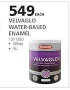 Plascon 5Ltr Velvaglo Water Based Enamel (White)-Each