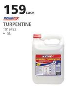 Powafix 5Ltr Turpentine-Each