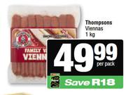 Thompsons Viennas-1Kg Per Pack