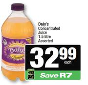 Daly's Concentrated Juice Assorted-1.5L Each