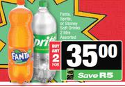 Fanta, Sprite Or Stoney Soft Drinks Assorted-For 2 x 2L