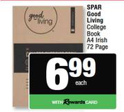 Spar Good Living College Book A4 Irish 72 Page-Each