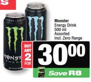 Monster Energy Drink Assorted-For 2 x 500ml