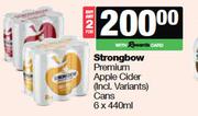 Strongbow Premium Apple Cider Cans-For 2 x 6 x 440ml