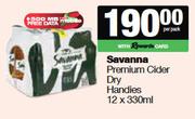 Savanna Premium Cider Dry Handies-12 x 330ml Per Pack