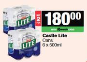 Castle Lite Cans-For 2 x 6 x 500ml