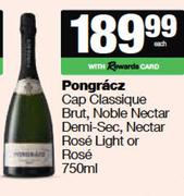 Pongracz Cap Classique Brut,Noble Nectar Demi Sec,Nectar Rose Light Or Rose-750ml Each