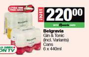 Belgravia Gin & Tonic Cans-For 2 x 6 x 440ml