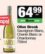 Olive Brook Sauvignon Blanc,Chenin Blanc Or Chardonnay-750ml Each
