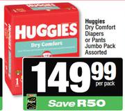 Huggies Dry Comfort Diapers Or Pants Jumbo Pack Assorted-Per Pack