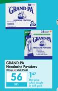 Grand-PA Headache Powders (Wrap Or Stick Pack)-38's