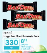 Nestle Large Bar One Chocolate Bars-40's