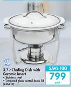 3.7L Chafing Dish With Ceramic Insert-Each