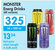Monster Energy Drinks (All Variants)-24 x 500ml