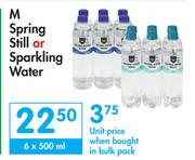M Spring Still Or Sparkling Water-6 x 500ml