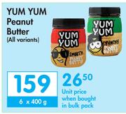 Yum Yum Peanut Butter (All Variants)-6 x 400g