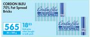Cordon Bleu 70% Fat Spread Bricks-30 x 500g