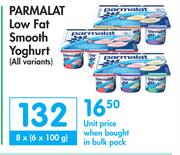 Parmalat Low Fat Smooth Yoghurt (All Variants)-8 x (6 x 100g)