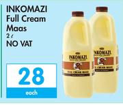 Inkomazi Full Cream Maas-2L Each