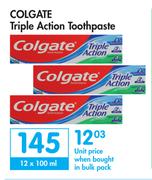 Colgate Triple Action Toothpaste-12 x 100ml