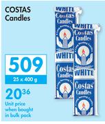 Costas Candles-25 x 400g