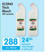 Econo Thick Bleach (All Variants)-12 x 750ml