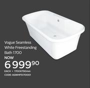 Vogue Seamless White Freestanding Bath 1700 x 790mm AQWHFS170001-Each